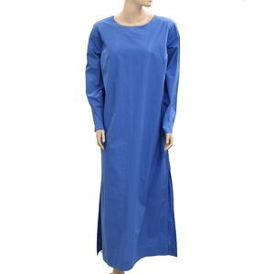 Frances Valentine Long Sleeve Maxi Dress Resort Cotton Blue XL NWD 279897